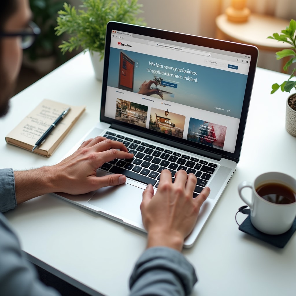 Interface de création de site web